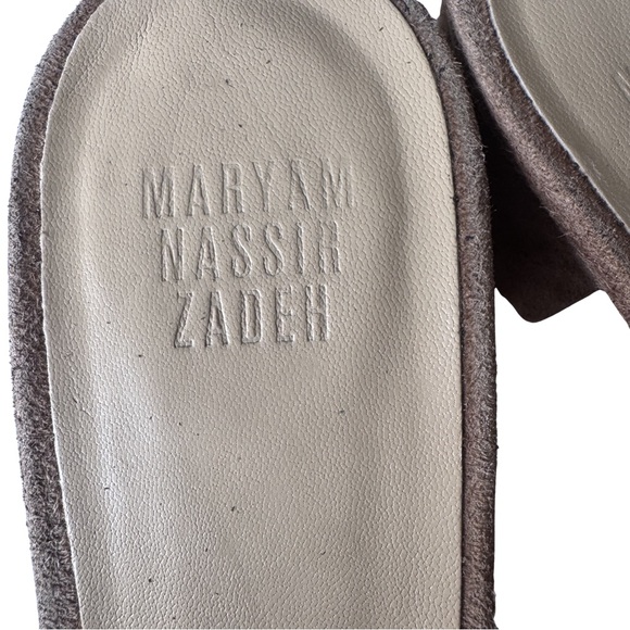 Maryam Nassir Zadeh Sophie Slide Suede Mule Sandals Whiskey Brown 39.5 Italy - Picture 8 of 9